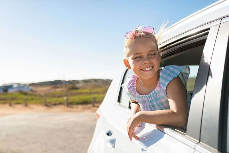 girl looking out the window