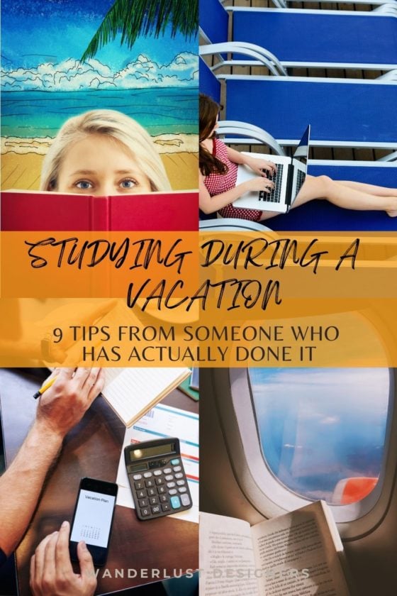 Travel while studying | If you're wondering whether it's possible to study during a vacation, then let me tell you - yes! There's just some planning needed. Check out my tips for studying while travelling so you can do it with ease!