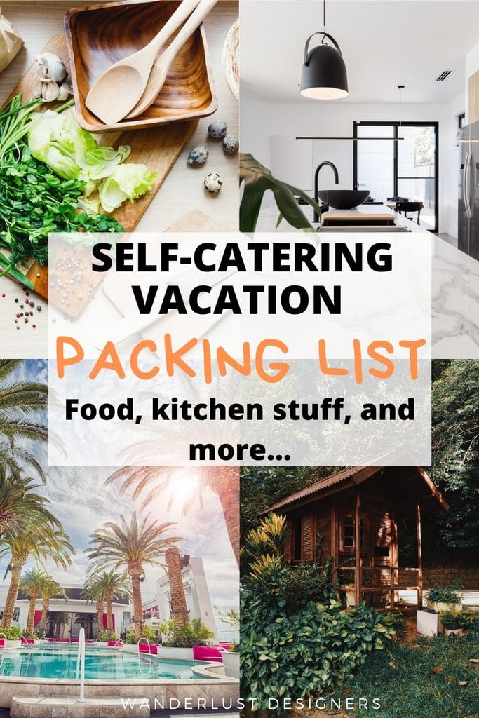 Self-catering vacation packing list + free pdf checklist | Self-catering holiday packing list just a tiny bit longer than the usual hotel packing list... that's why this checklist for what to take to a self-catering trip is so useful! | self-catering holiday packing list | airbnb packing list | cabin packing list |