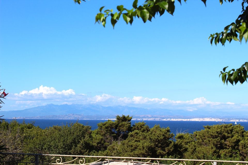 view of the sea and the island Capri