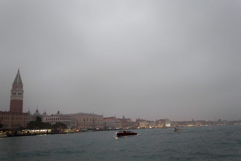 overcast and rainy venice italy