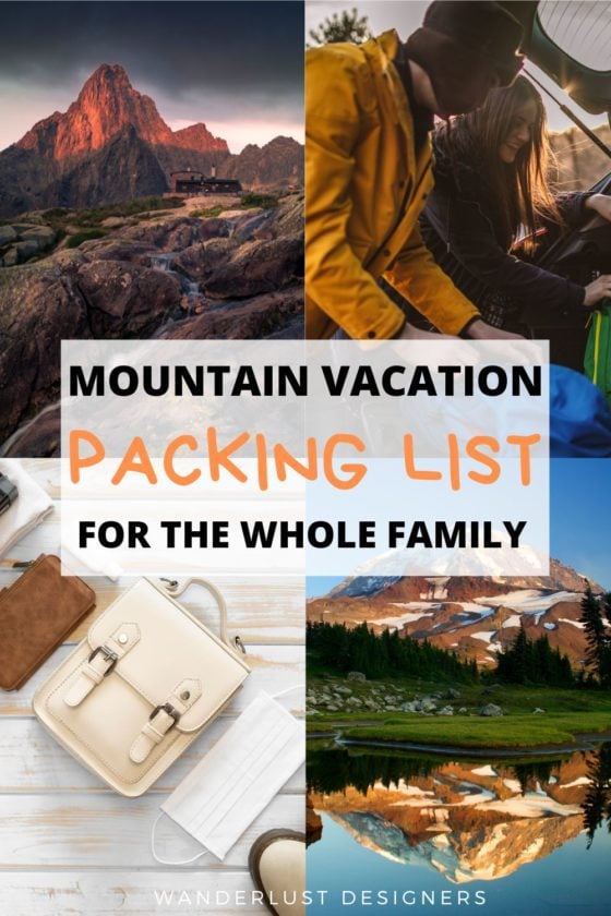 Mountain vacation packing list | Are you packing for a mountain vacation with a bit of hiking thrown in? Well, this packing list for a mountain vacation will make it easier to prepare! | mountain vacation packing list kids | summer mountain vacation packing list | family mountain vacation packing list