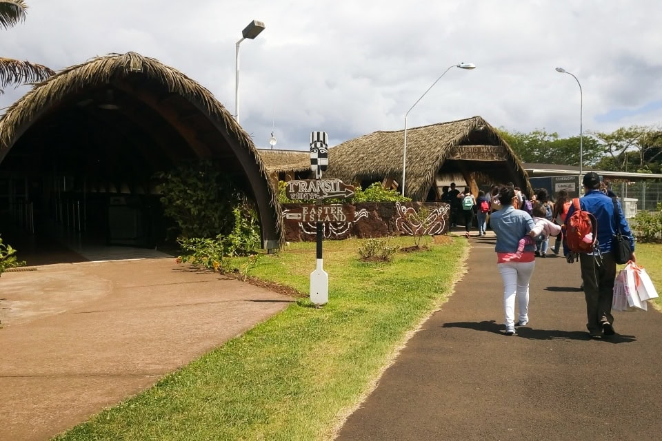 exiting the easter island airport