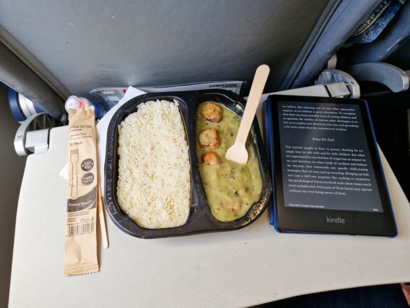 having food on the plane