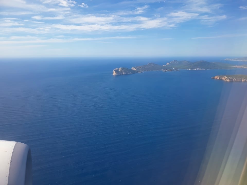 Sardinia as seen from an airplane - for first time flying tips