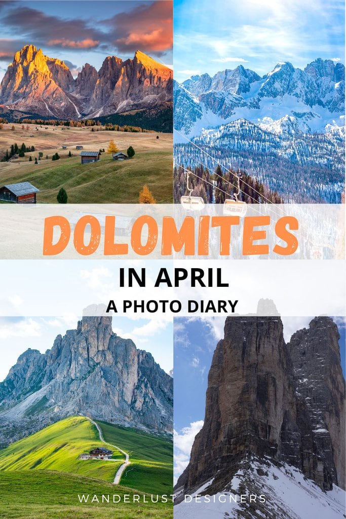 Dolomites in April | I just visited Dolomites in April - let me show you my experiences! A road trip in the Dolomites is great any time of the year, even spring when there are more limitations. My 2 days in the Dolomites itinerary has all you need to plan a trip!