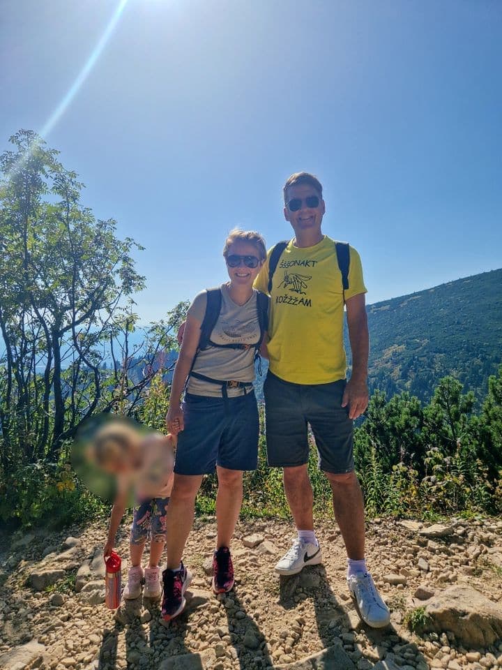 my dad and I hiking in tatry slovakia