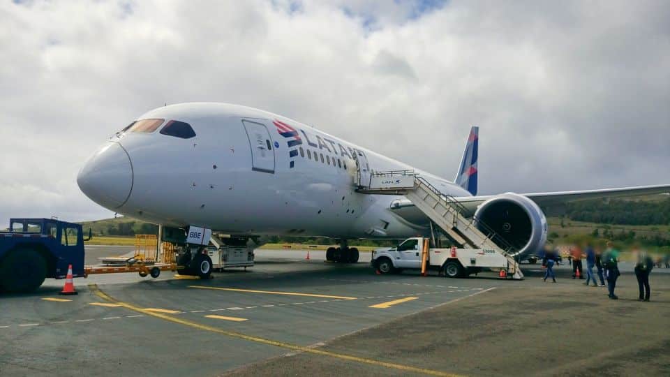 latam airplane in chile