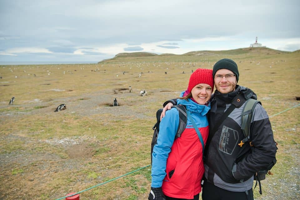 us on isla magdalena after watching penguins in patagonia punta arenas chile